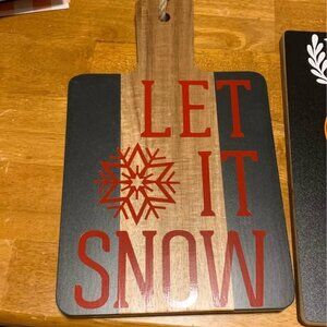 Let it Snow holiday decoration board